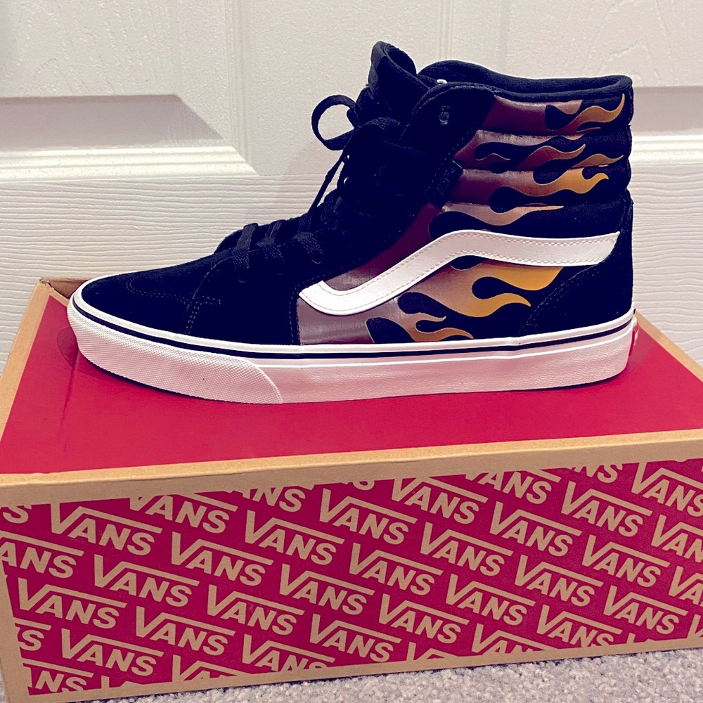 Vans Filmore Hi with Flame Design
